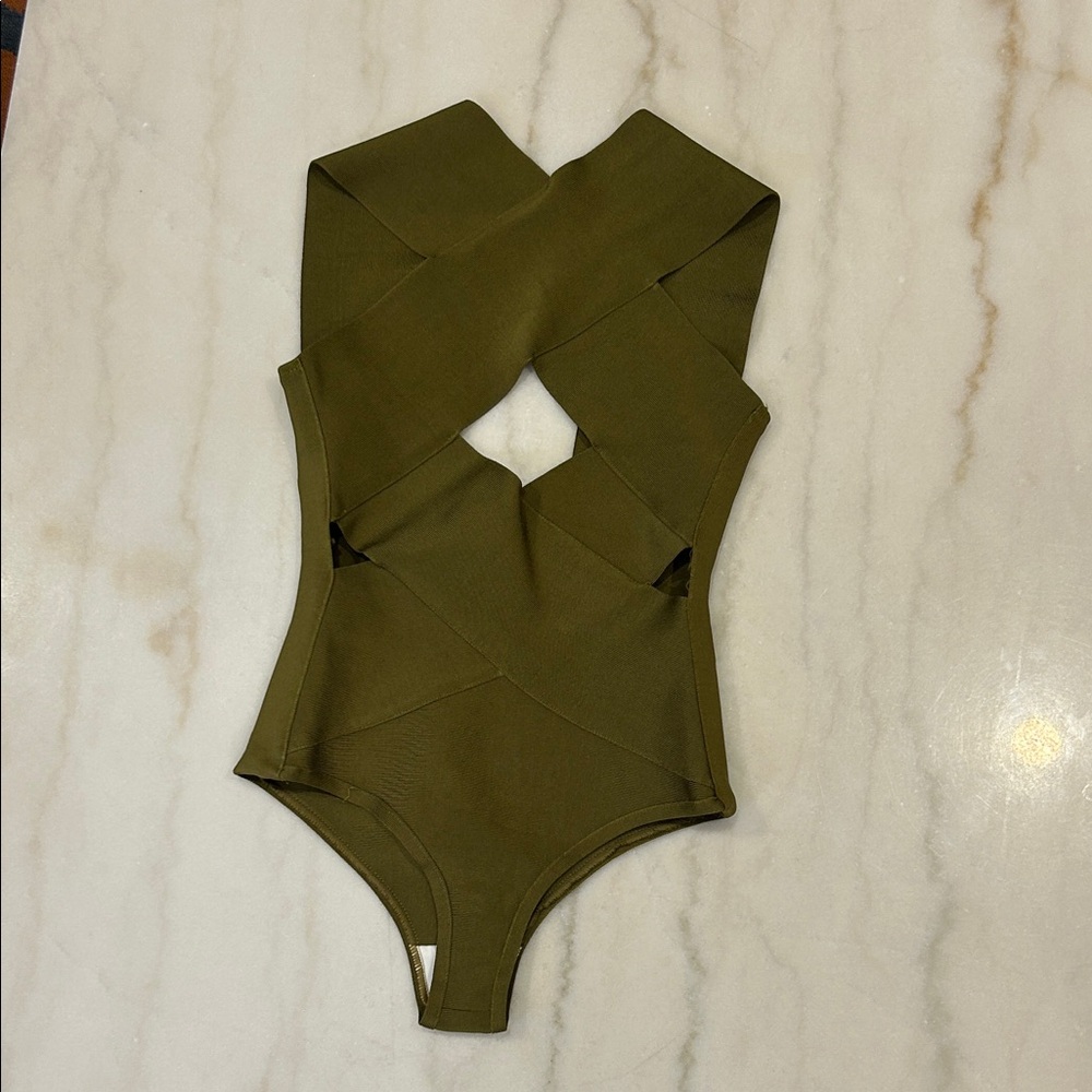 Meshki Khaki Bodysuit